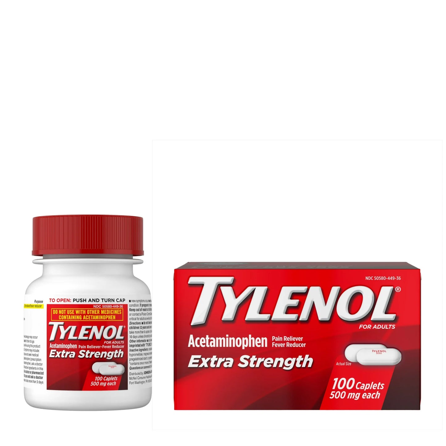 TYLENOL Extra Strength 500mg 100 ct