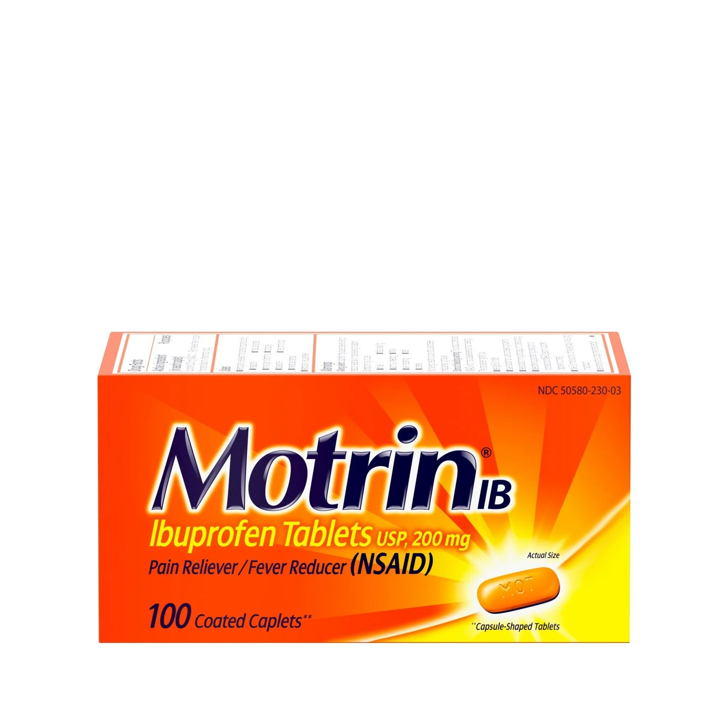 Motrin IB Pain Relief Caplets 100ct