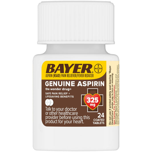 Bayer Aspirin 325mg Coated Tablets, 24 ct