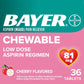 Bayer Chewable 'Baby' Aspirin 81mg Low Dose CHERRY 36 Tablets