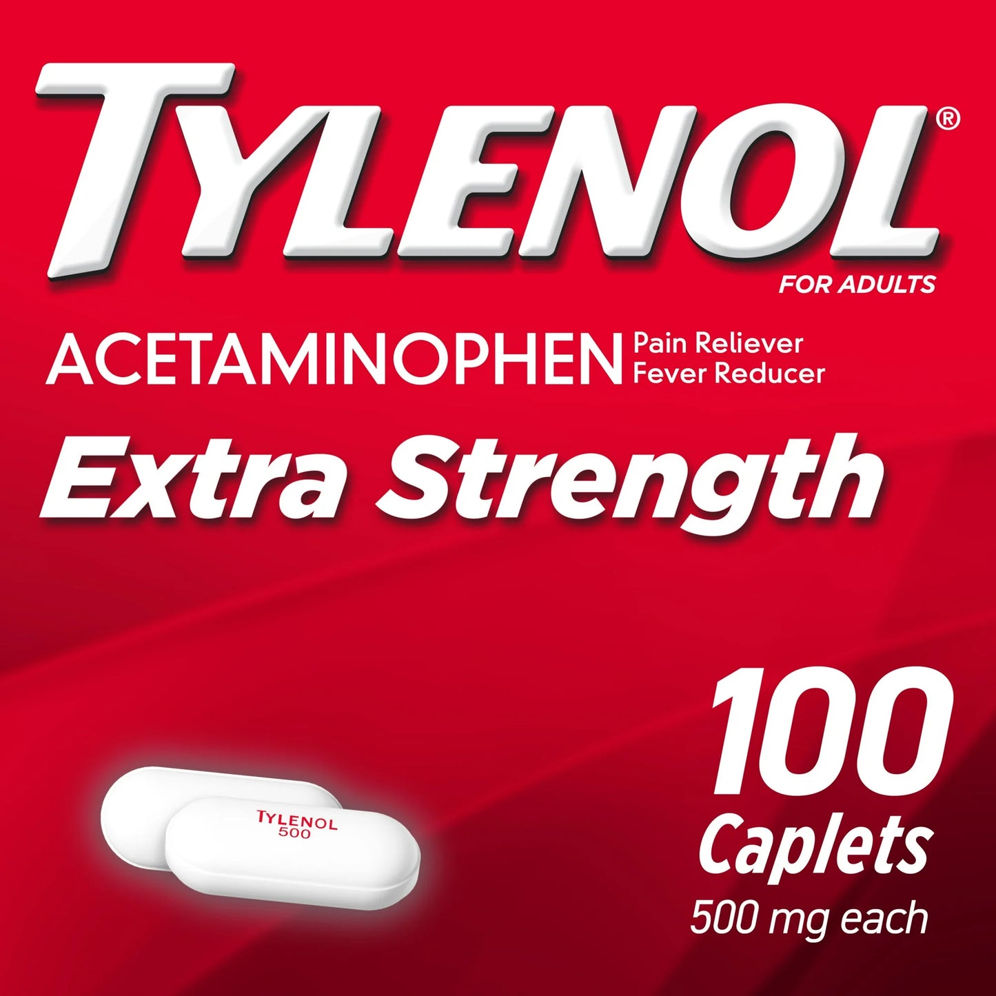 TYLENOL Extra Strength 500mg 100 ct