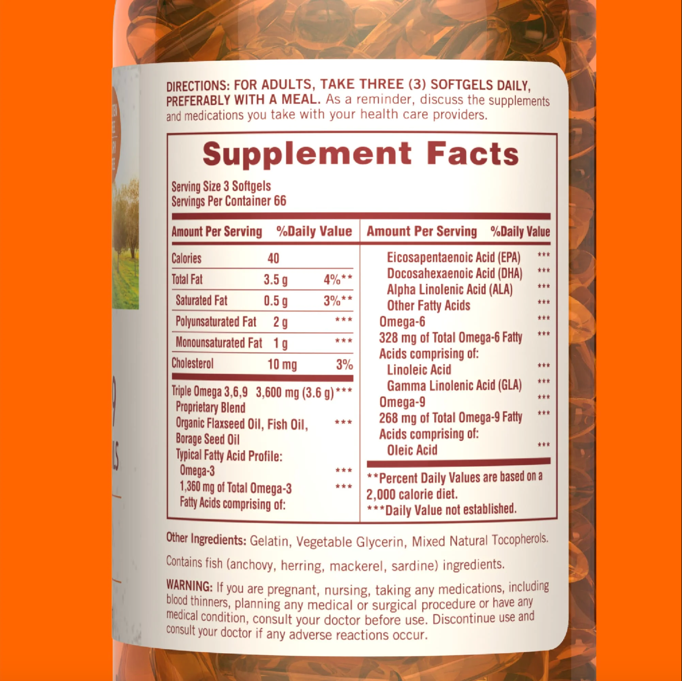 Omega 3 6 9 | Sundown | Heart Softgels