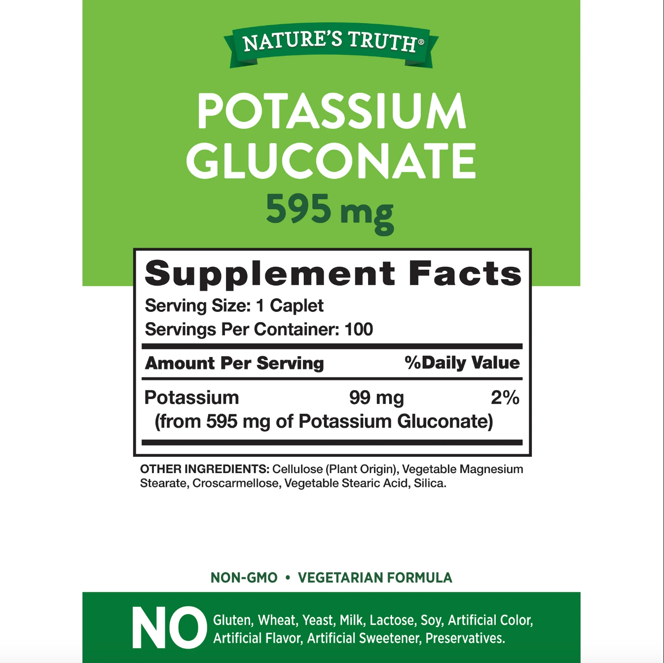 Potassium Gluconate 595g  | by Nature's Truth